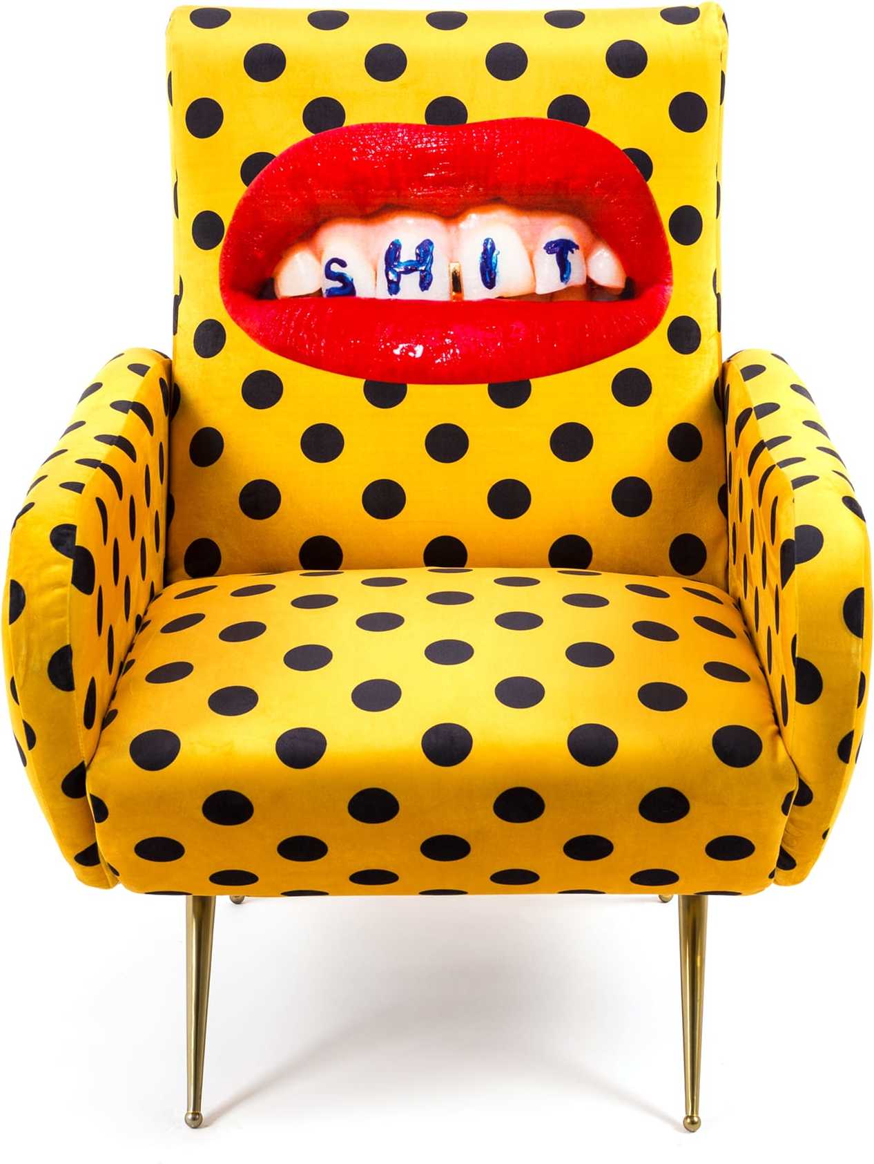 Fotel z wysokim oparciem Seletti Wears Toiletpaper Shit