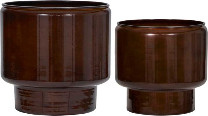 Doniczki Pile brązowe 2 szt.