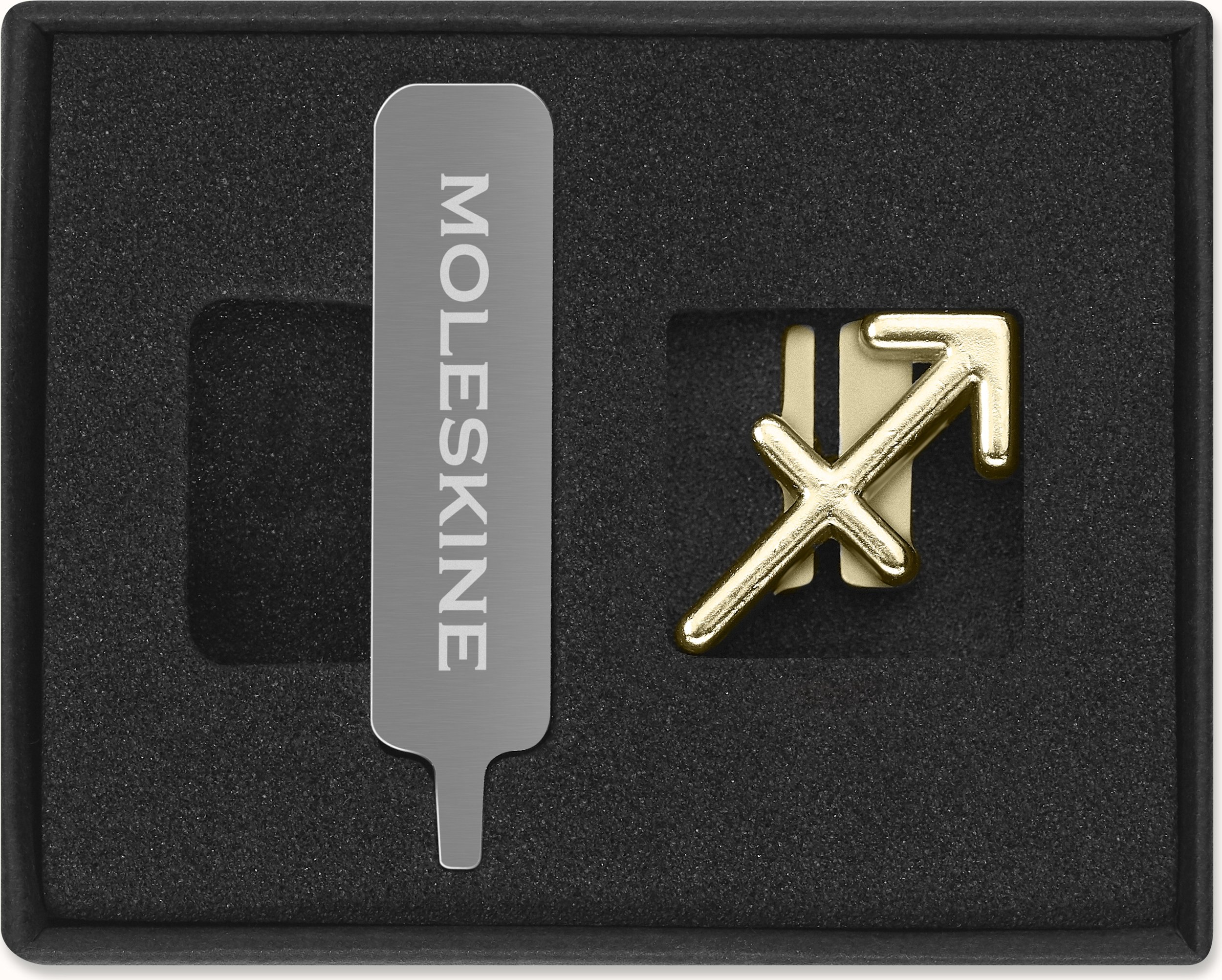 Przypinka na notes Moleskine zodiak strzelec złota