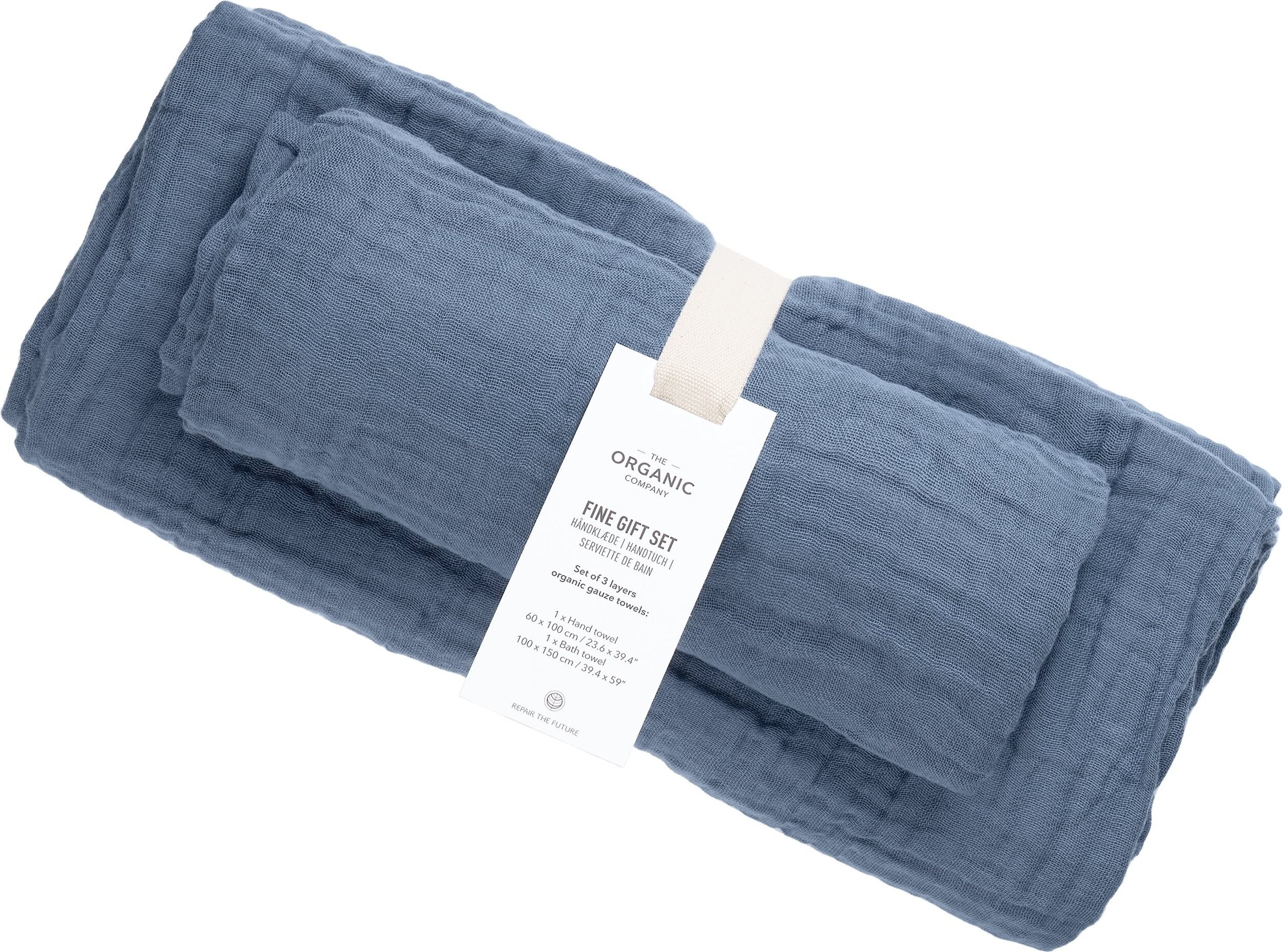 Ręczniki Fine szaroniebieskie 2 szt.