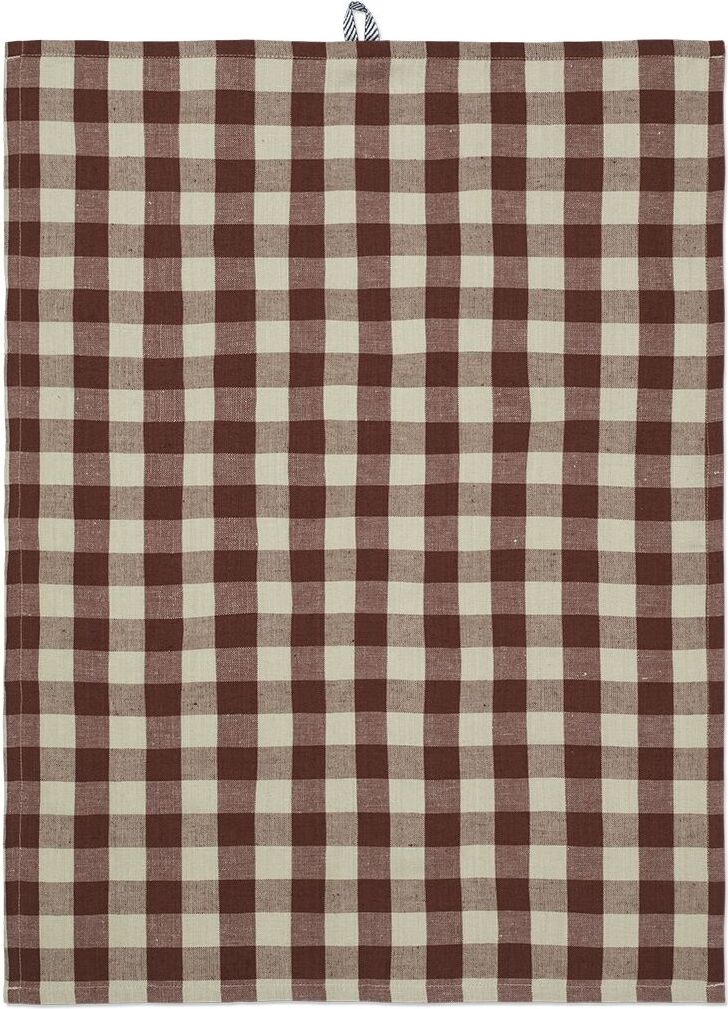 Ścierka kuchenna Hale kratka brązowo-zielona