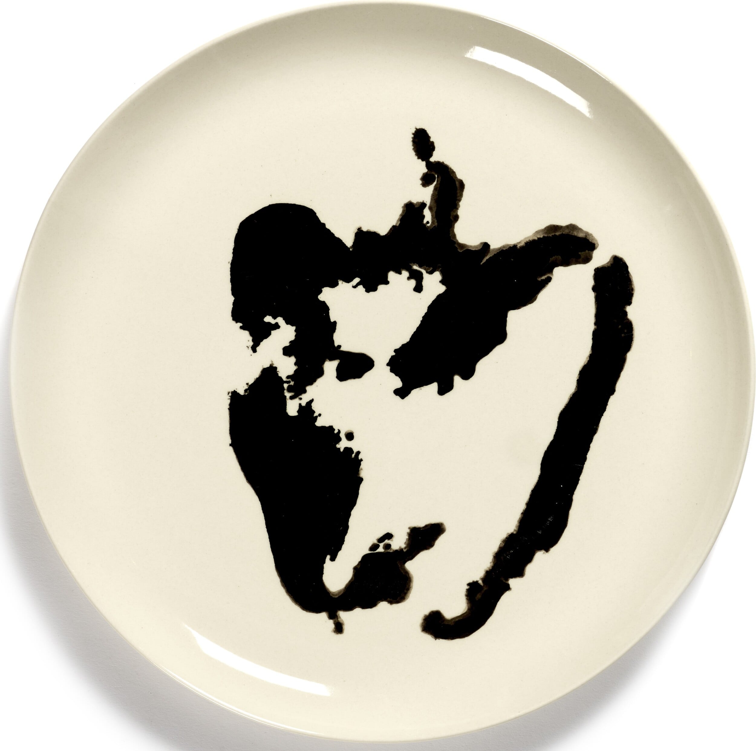 Talerze obiadowe Feast Pepper 26,5 cm biało-czarne 2 szt.