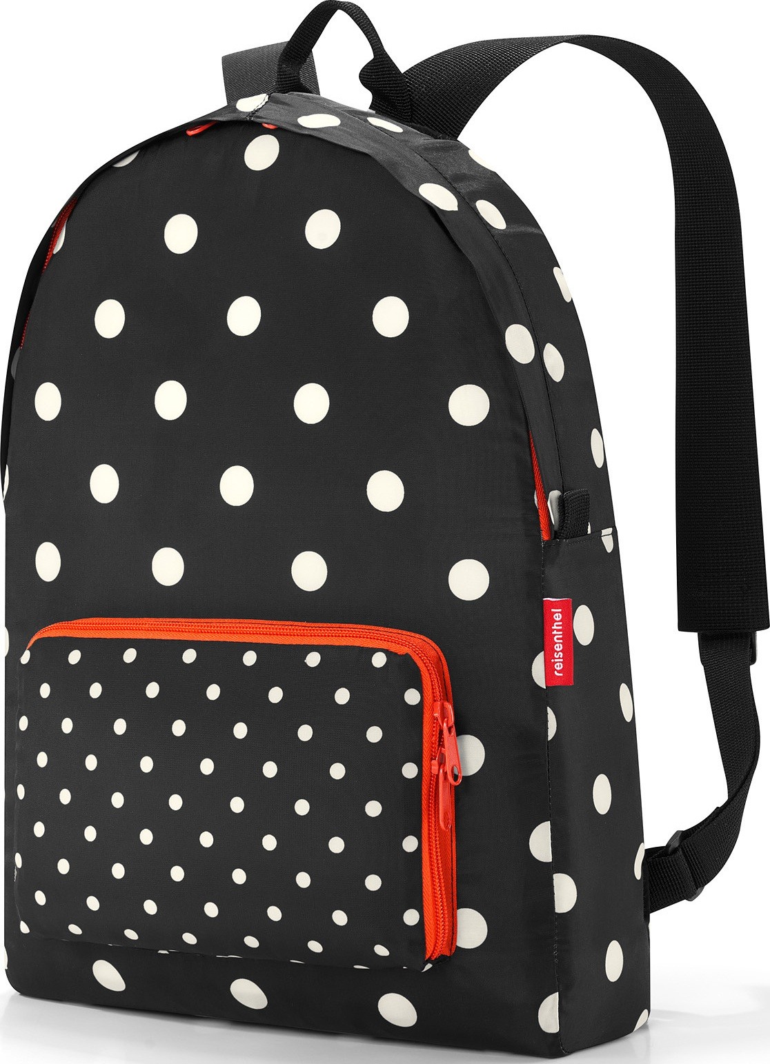 Plecak Mini Maxi Rucksack w kropki czarno-czerwony