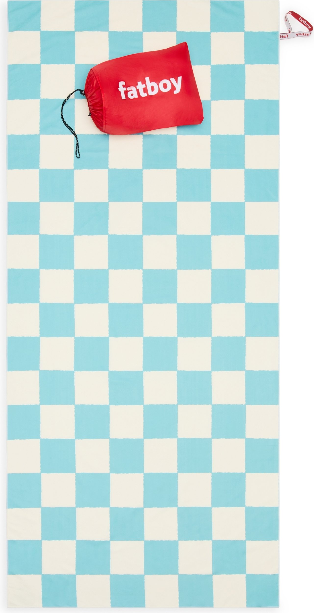 Ręcznik plażowy Beach Baggy Chess XL jasnoniebieski z etui 2 el.