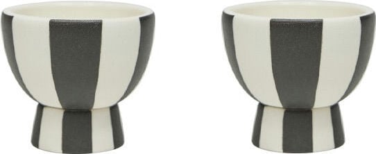 Kieliszki do jajek Toppu czarno-białe 2 szt.