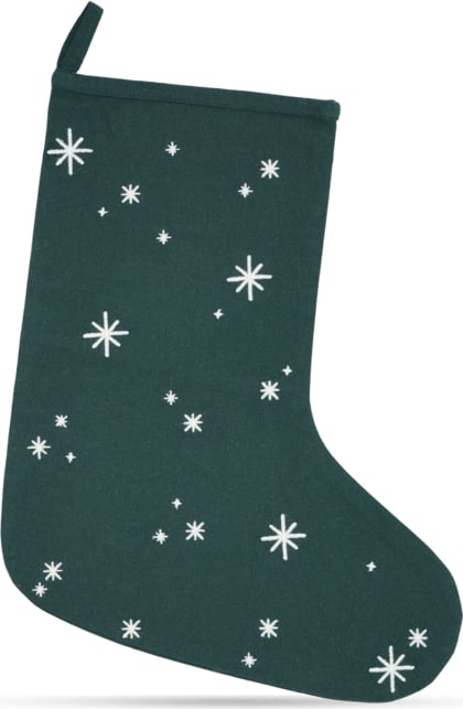 Dekoracja świąteczna Christmas Fable skarpeta ciemnozielona