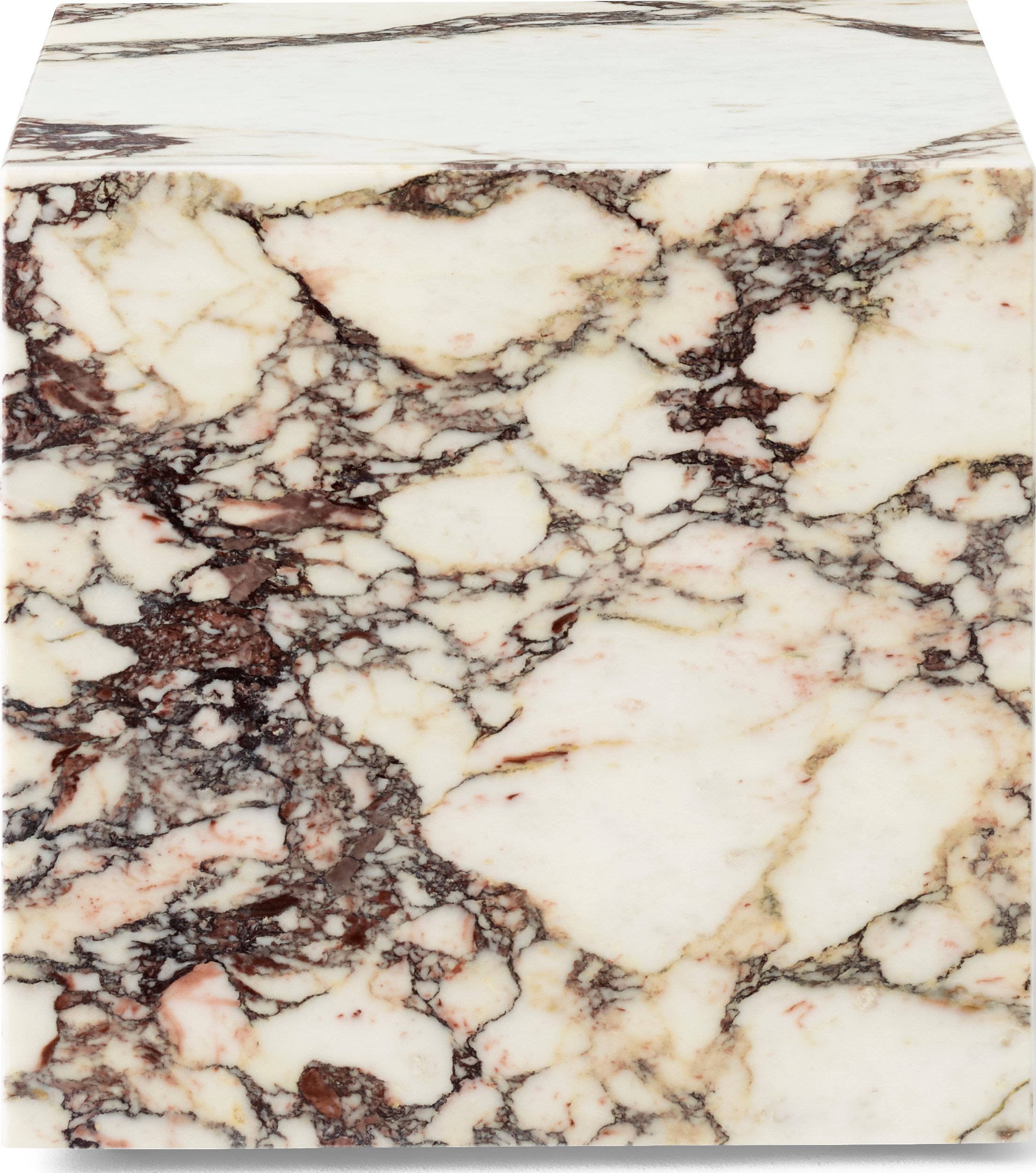 Stolik boczny Plinth Calacatta Viola 40 x 40 cm