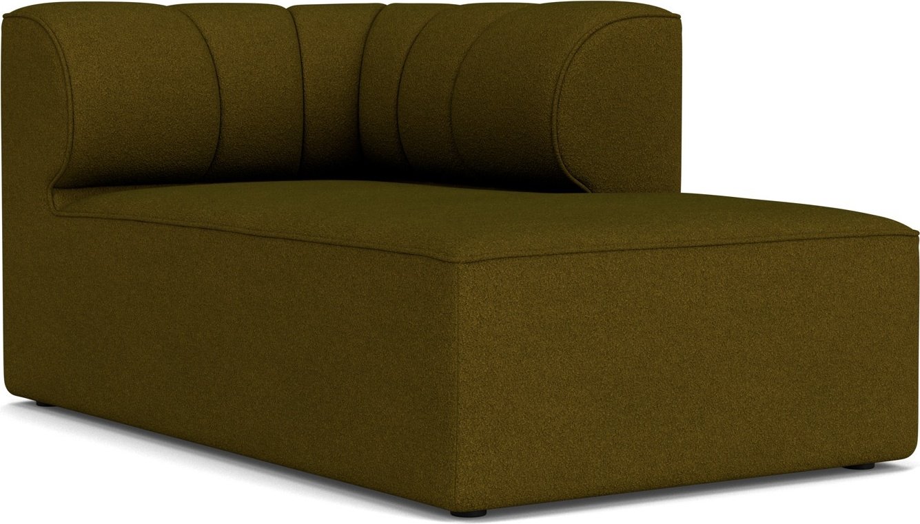 Szezlong prawostronny sofy modułowej Eave Seamline 86 x 142 cm ciemnozielony