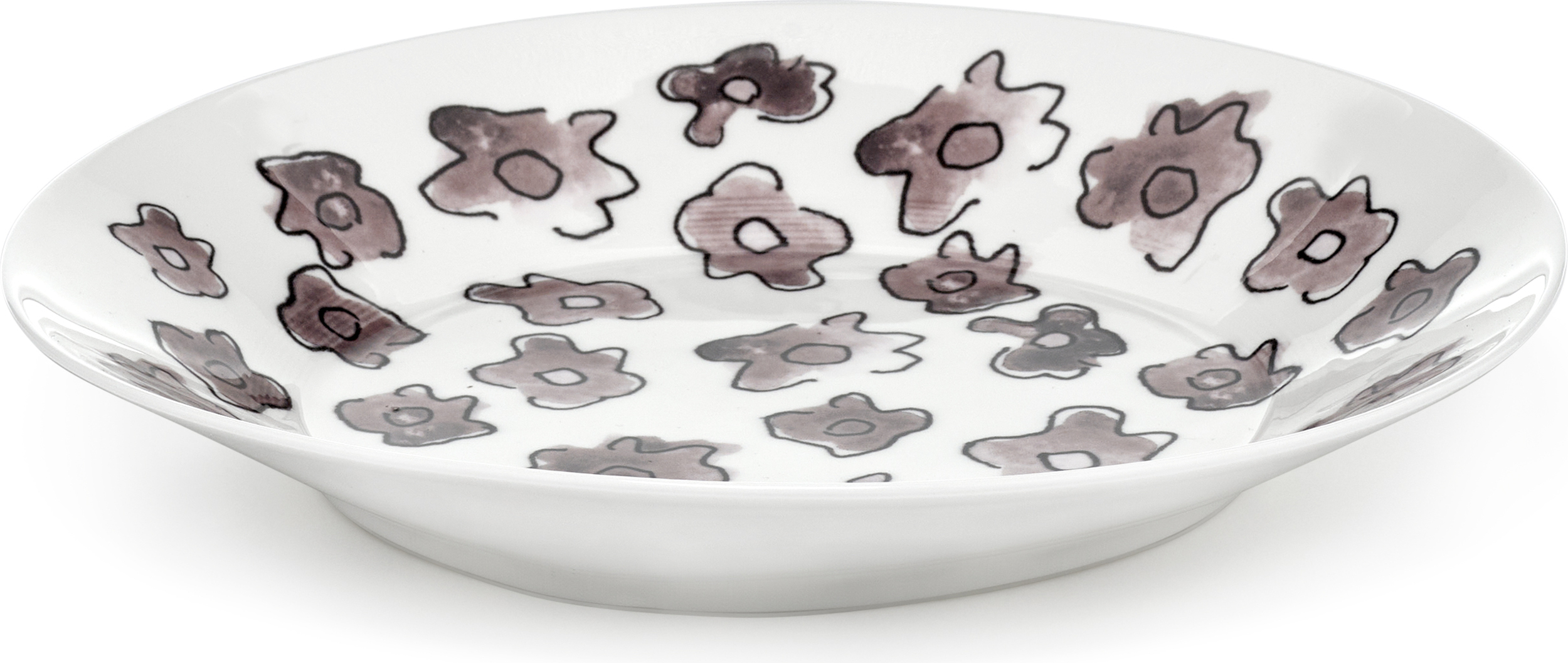 Talerz głęboki Midnight Flowers Dark Viola 26 cm