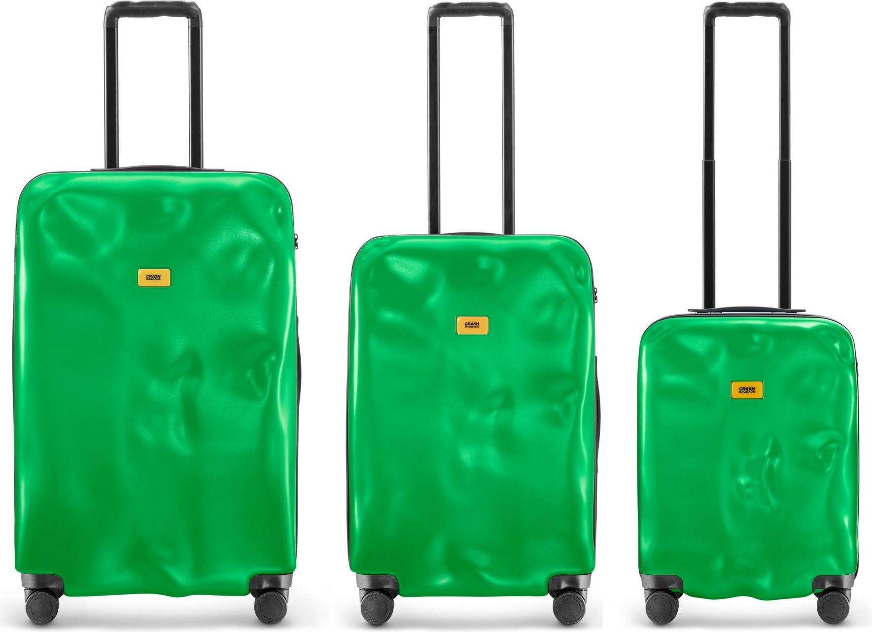 Walizki Icon w zestawie 3 el. jaskrawozielony