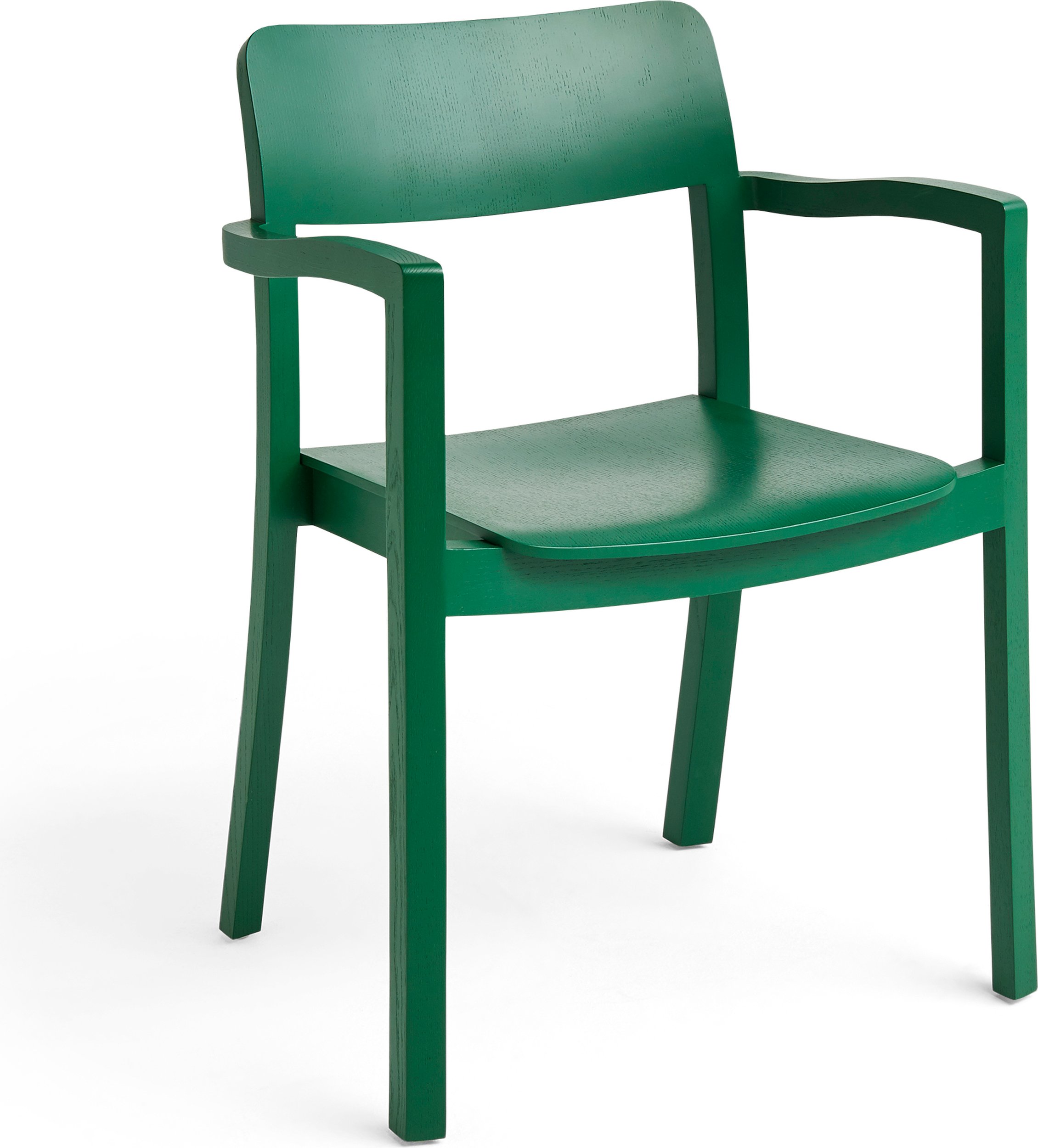 Krzesło Pastis zielone drewno jesionowe z podłokietnikami