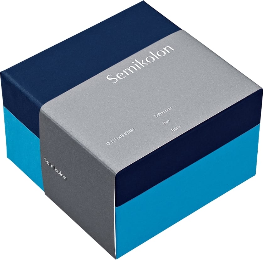 Pudełko prezentowe Cutting Edge L granatowo-niebieskie