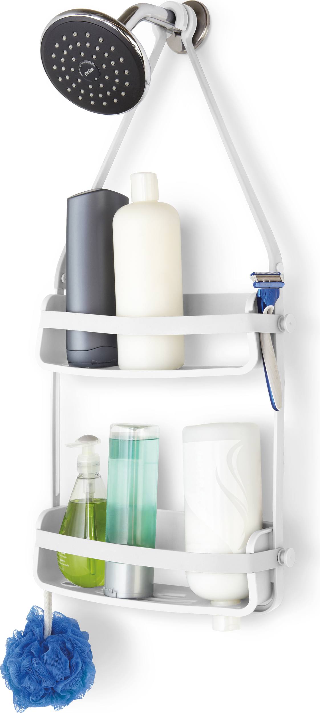 Półka pod prysznic Flex biała