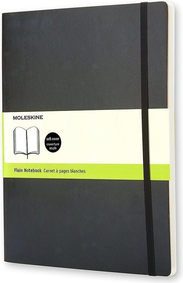 Notes gładki Moleskine w miękkiej oprawie XL czarny