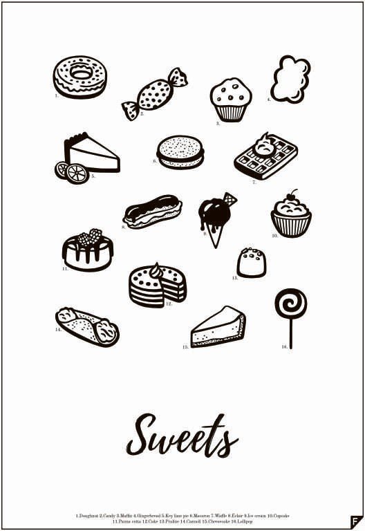 Plakat Sweets 30 X 40 cm