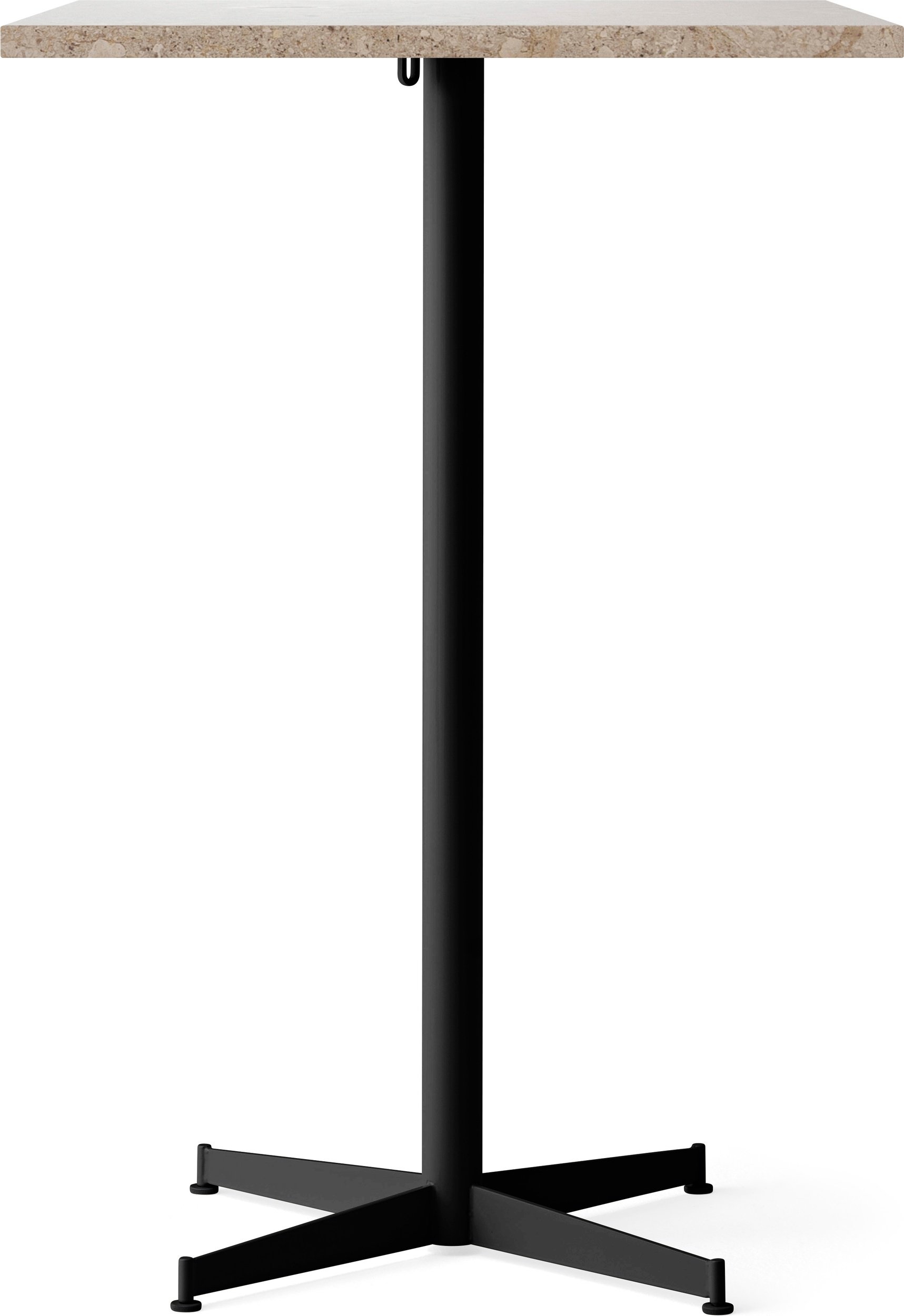 Stół barowy z czarną podstawą Nook Star Base Kunis Breccia kwadratowy 103 cm