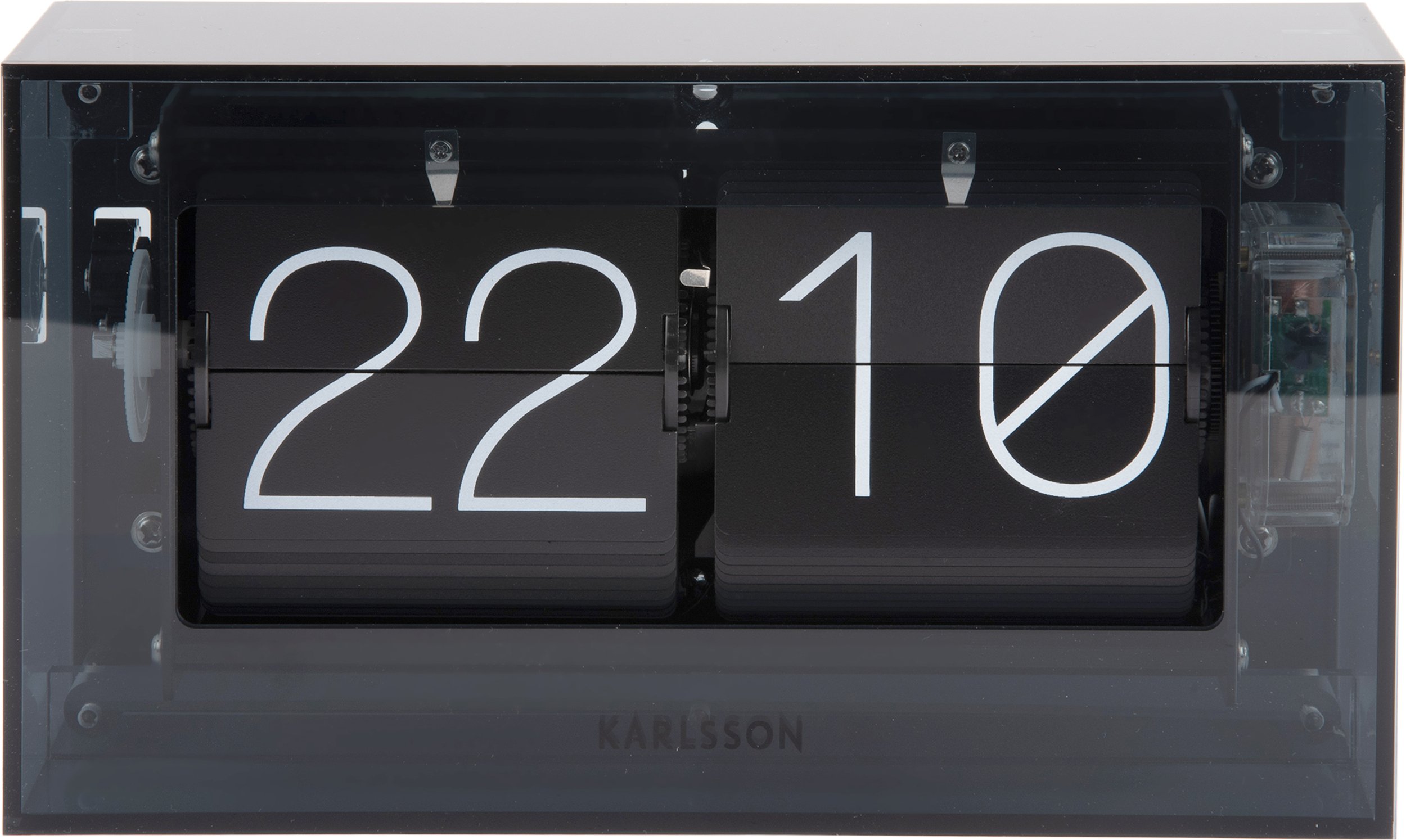 Zegar Boxed Flip czarny akrylowy