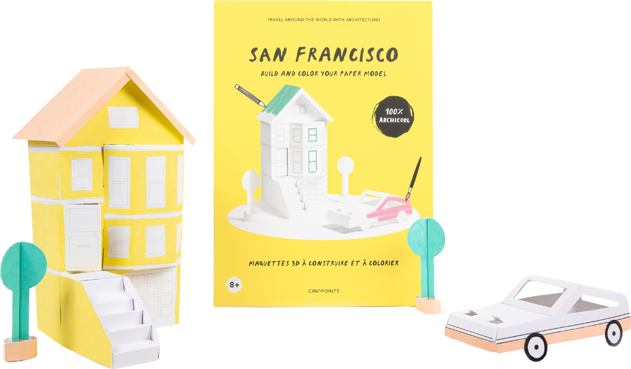 Zestaw do składania z papieru i kolorowania Model San Francisco