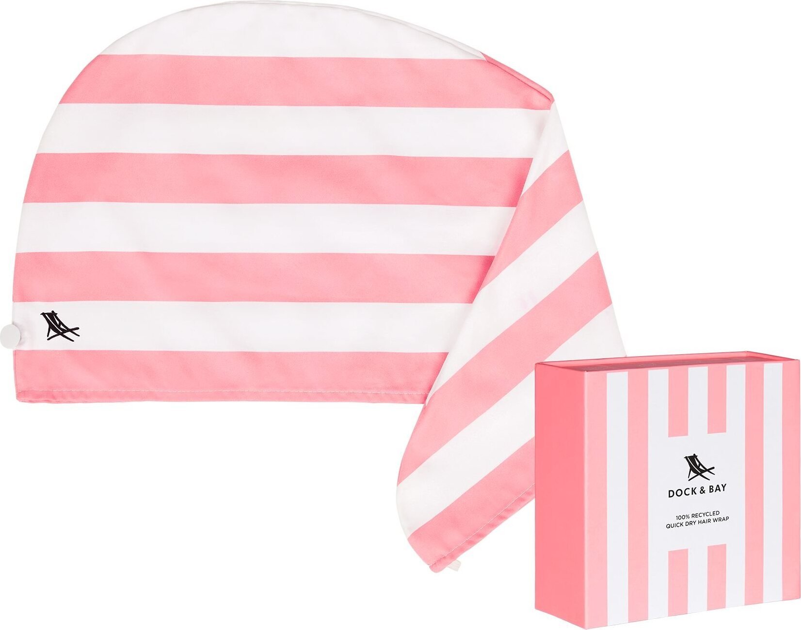 Turban do włosów Dock & Bay różowy
