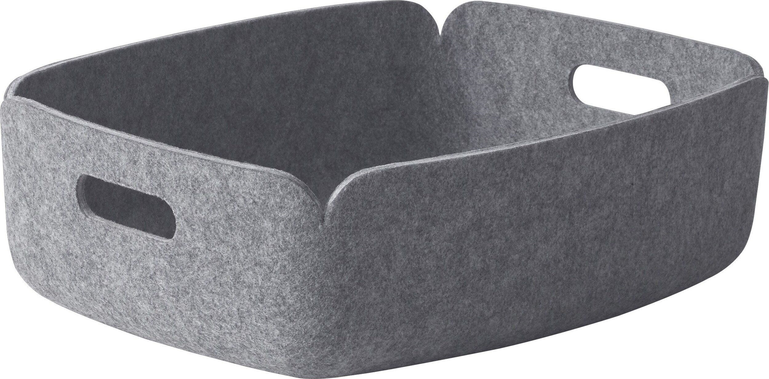 Kosz do przechowywania Restore niski 31 x 40 cm szary melanż