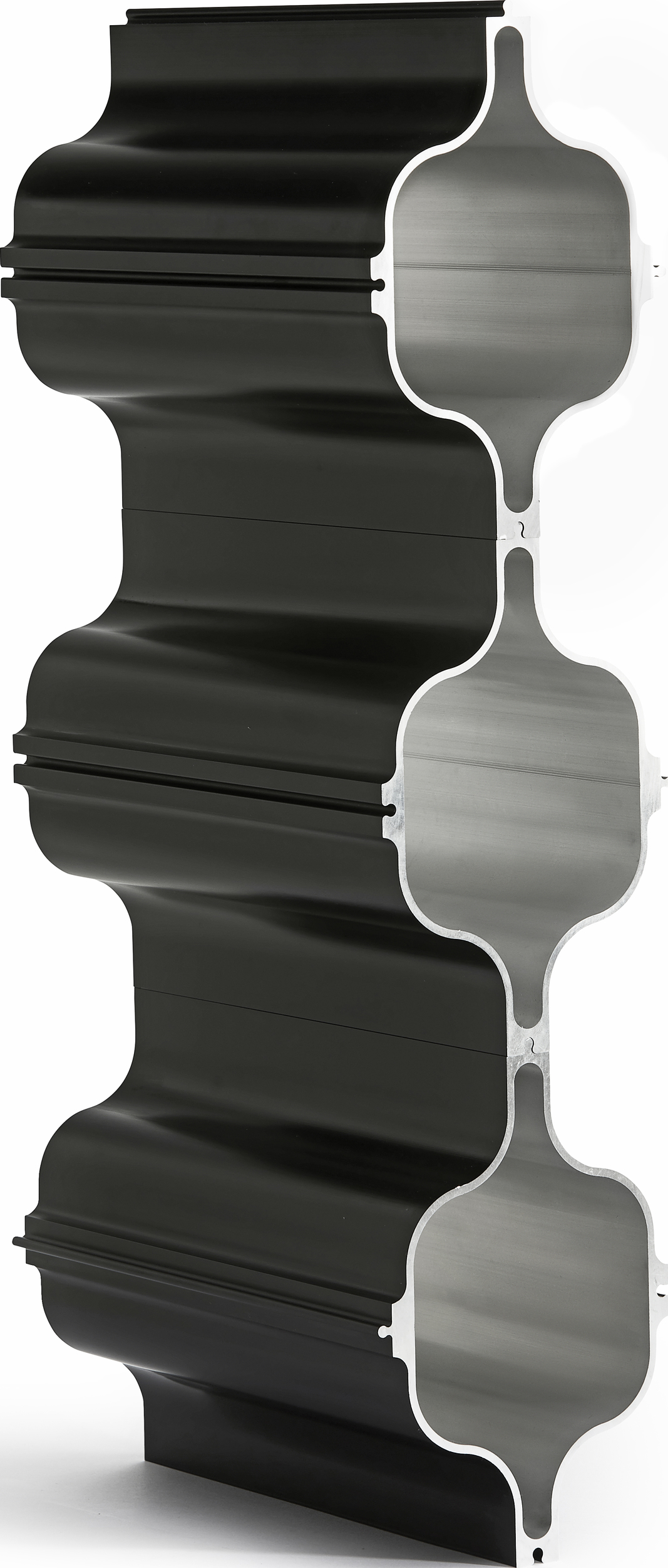 Stojak na wino Hex czarne aluminium potrójny