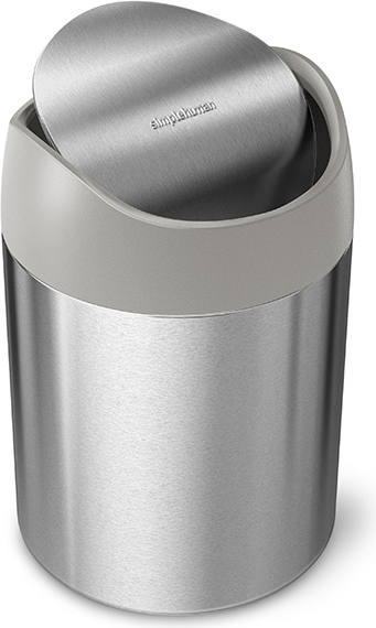 Kosz łazienkowy na śmieci Simplehuman 1,5 l szary stal matowa