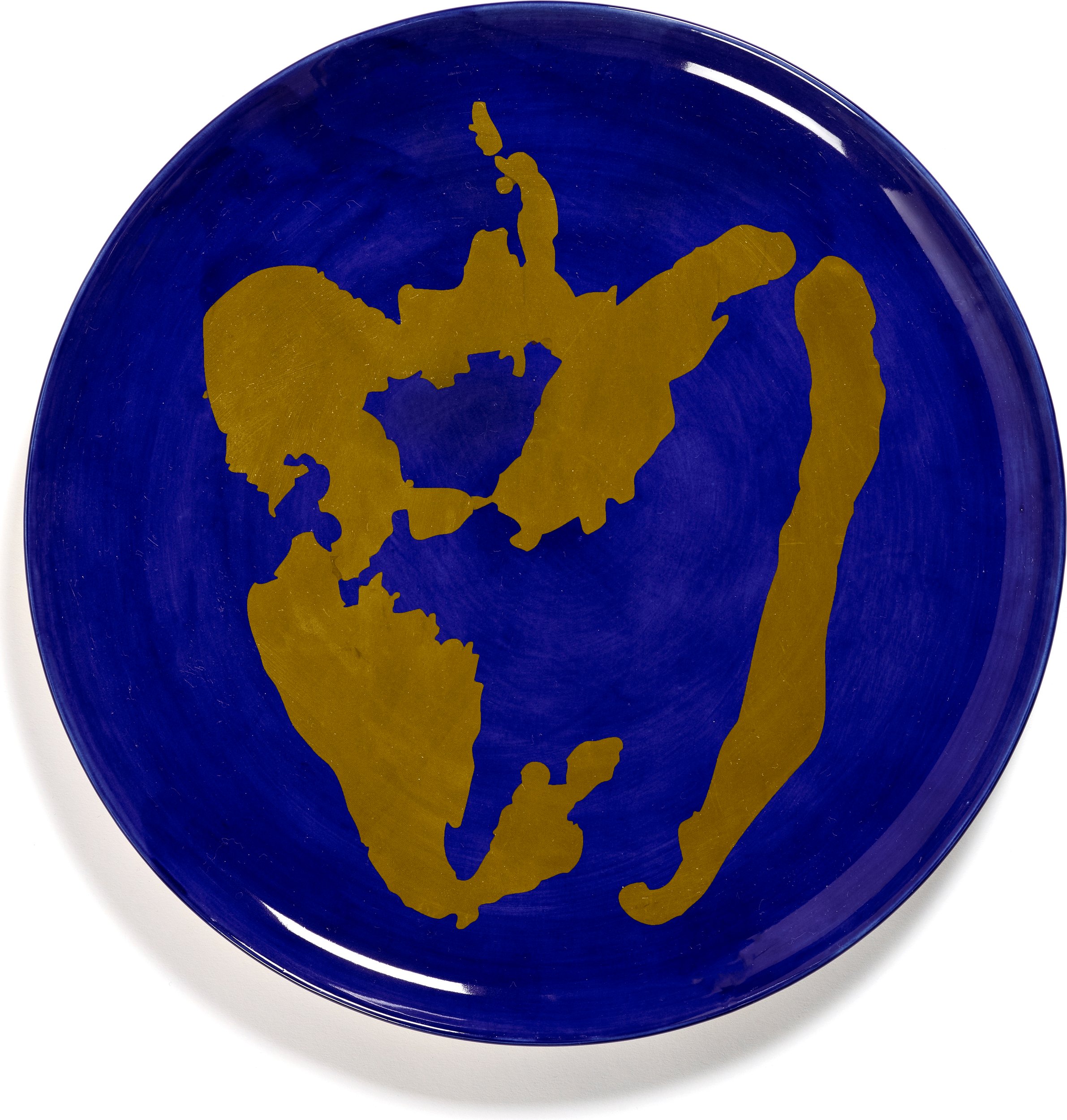 Talerz do serwowania Feast Pepper granatowo-złoty