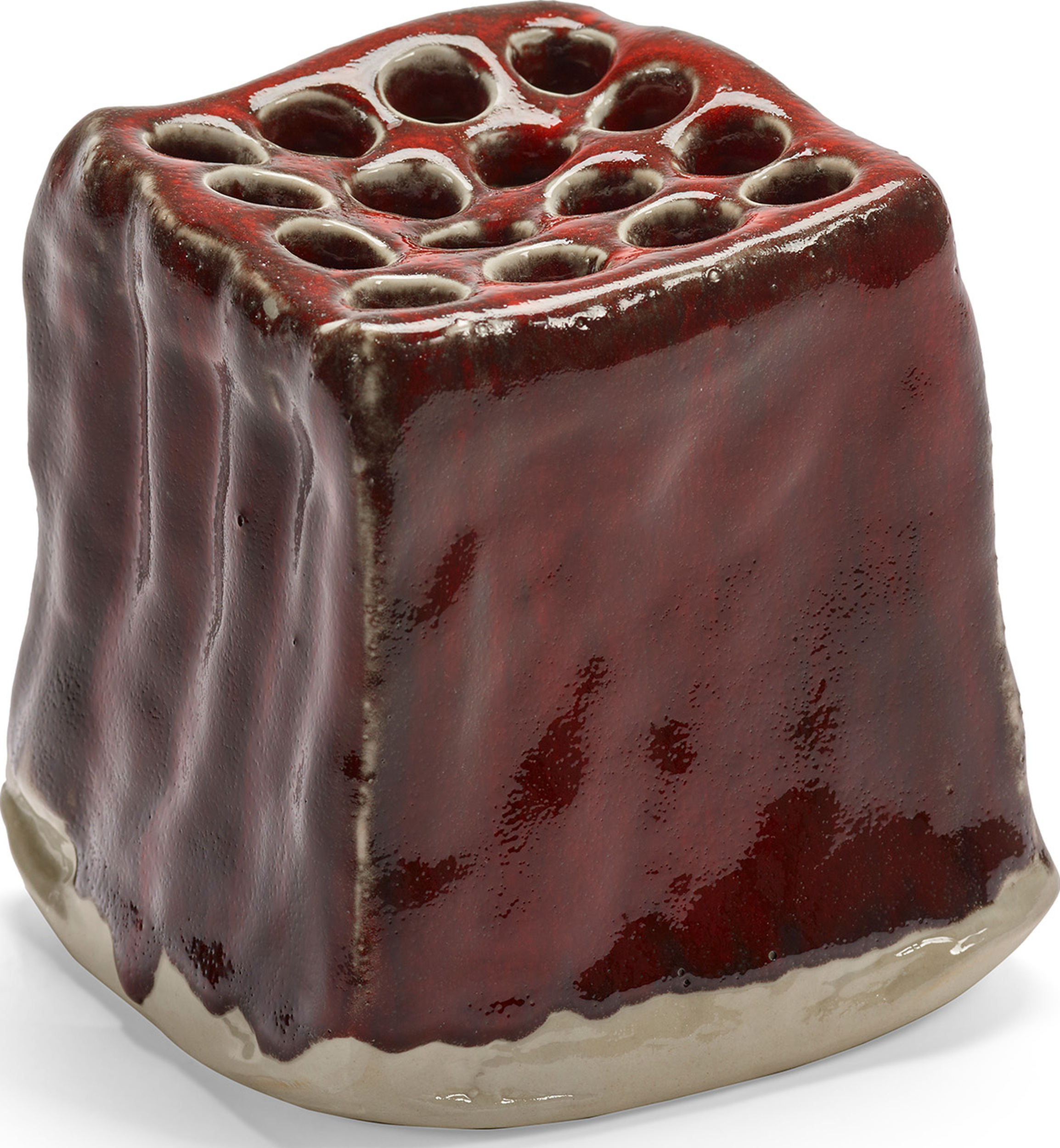 Wazon dekoracyjny Pique-Fleurs 14 cm czerwony