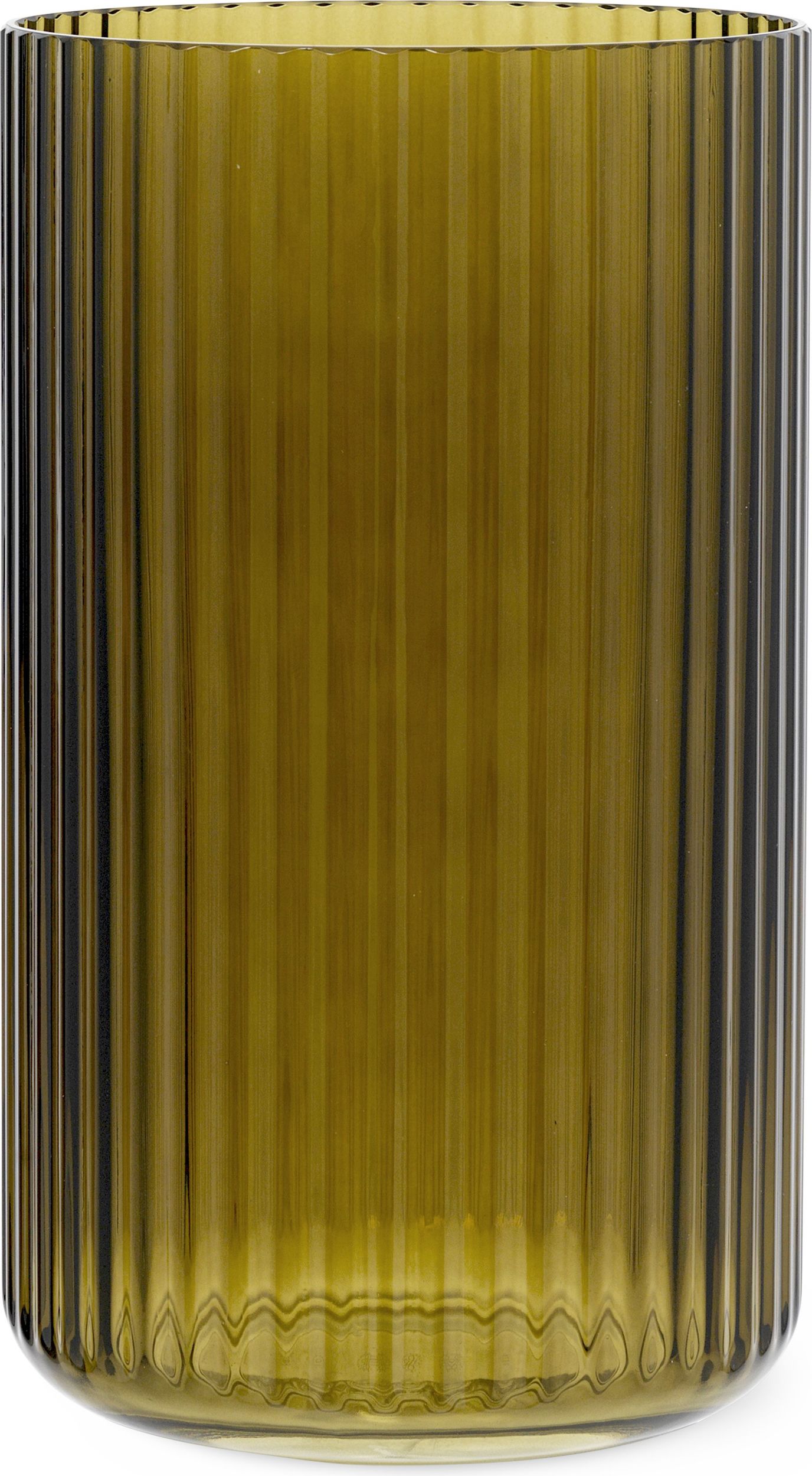 Wazon Lyngby 20,5 cm oliwkowy szklany