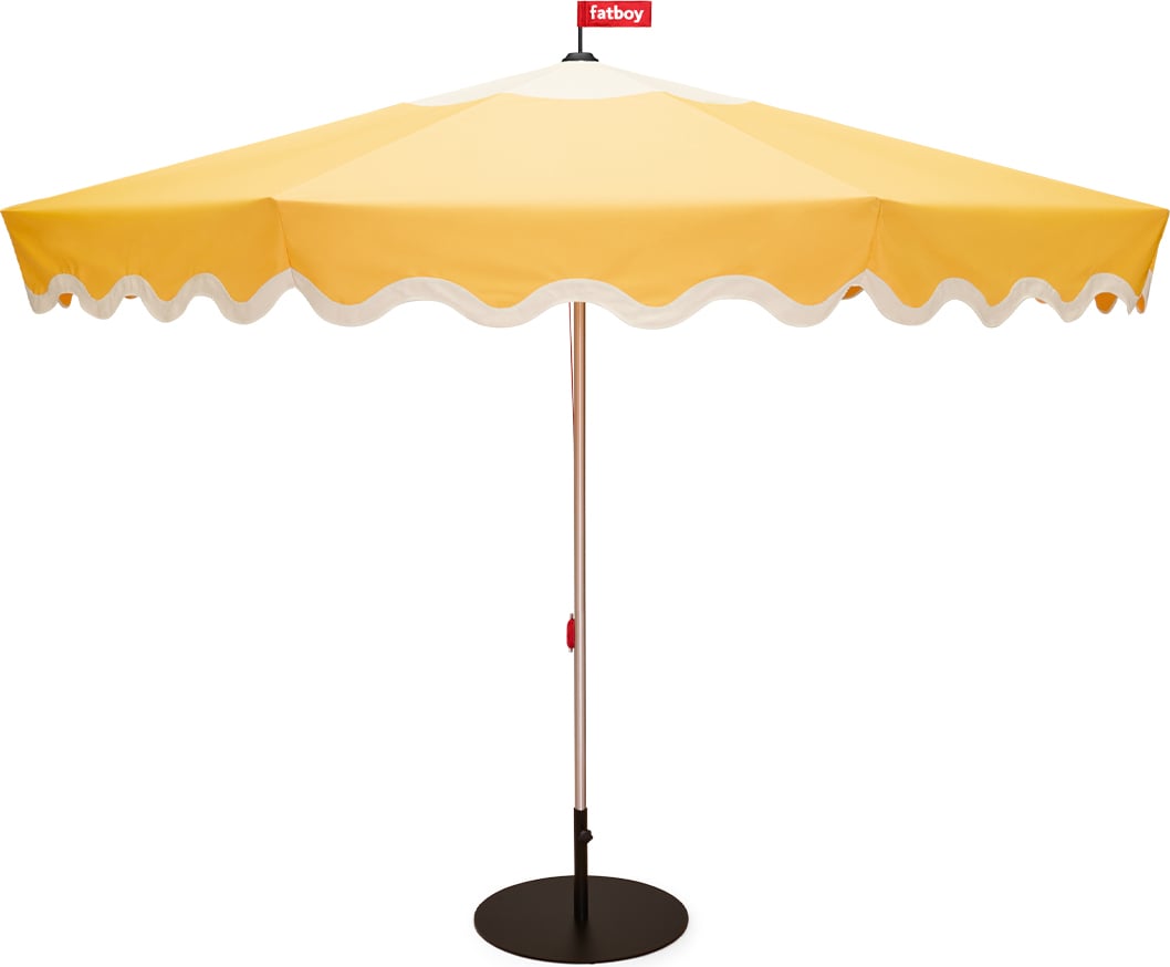 Parasol ogrodowy Pensol żółty z czarnym stojakiem