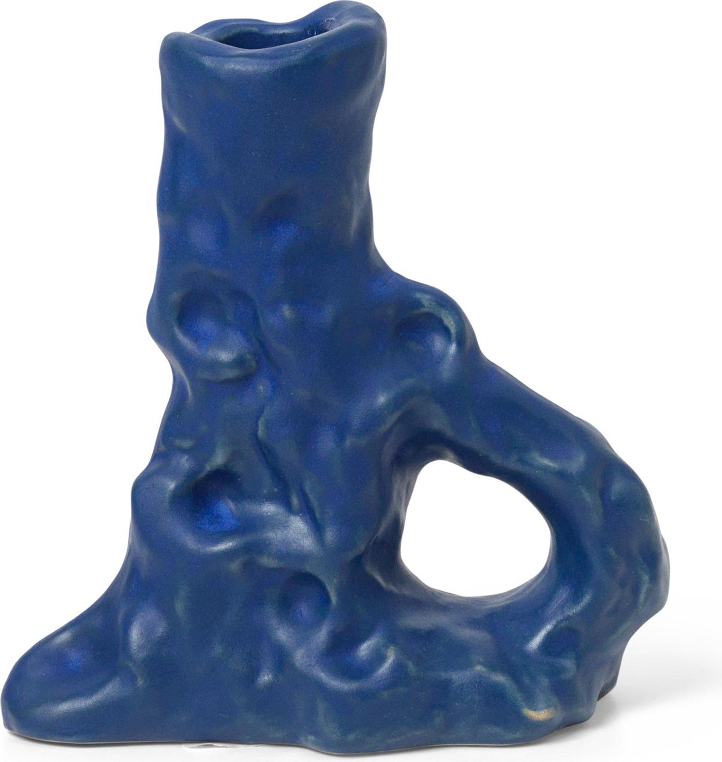 Świecznik Dito niebieski pojedynczy