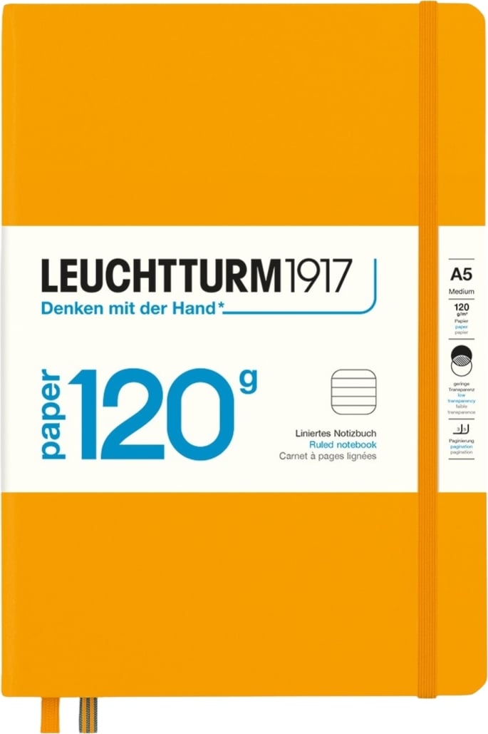 Notes w linię w twardej oprawie Edition 120 A5 203 strony pomarańczowy 120 g/m²