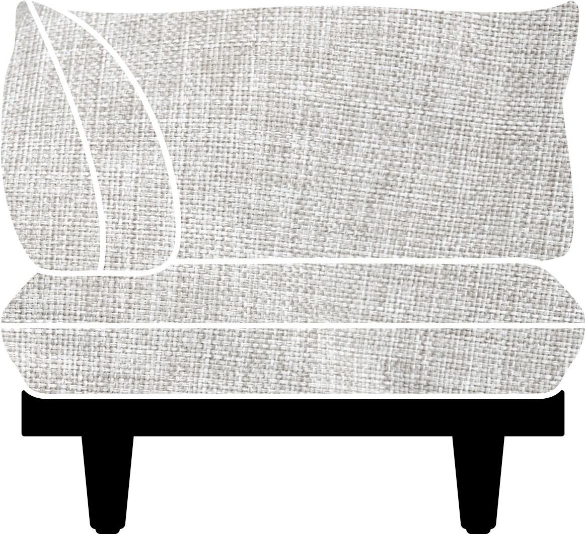 Pokrowiec na narożnik Paletti jasnoszary materiałowy