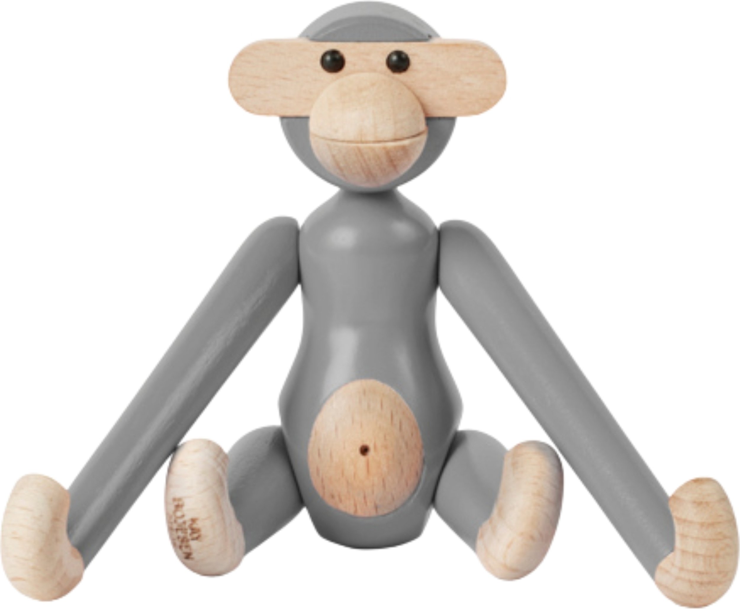 Figurka Kay Bojesen małpa mini szara drewniana