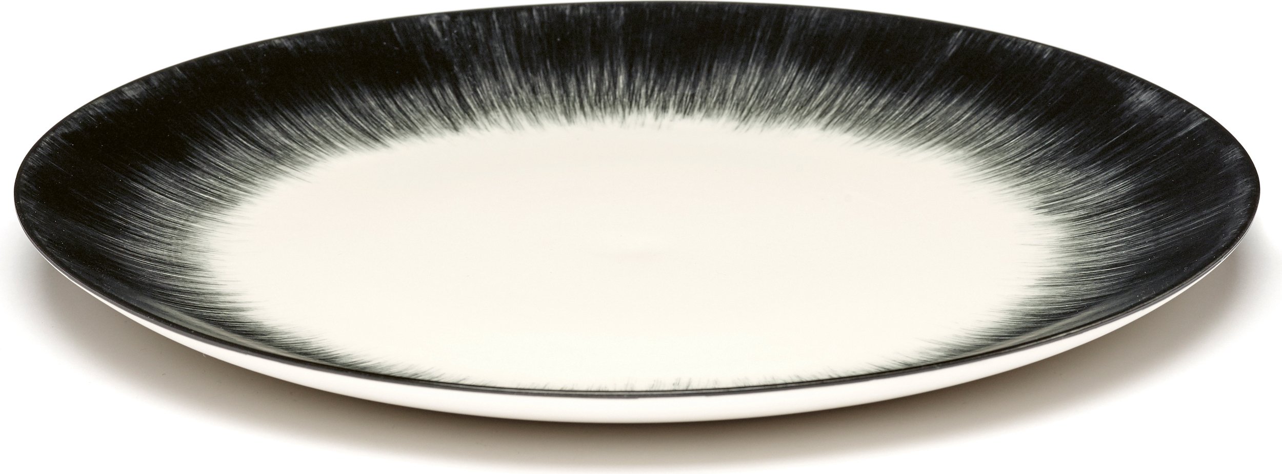 Talerz obiadowy Dé 5 28 cm czarno-biały