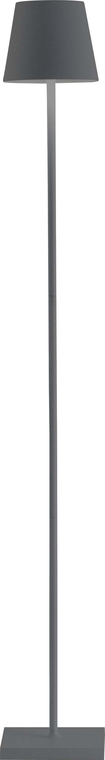 Lampa stojąca Poldina ciemnoszara z regulowaną wysokością