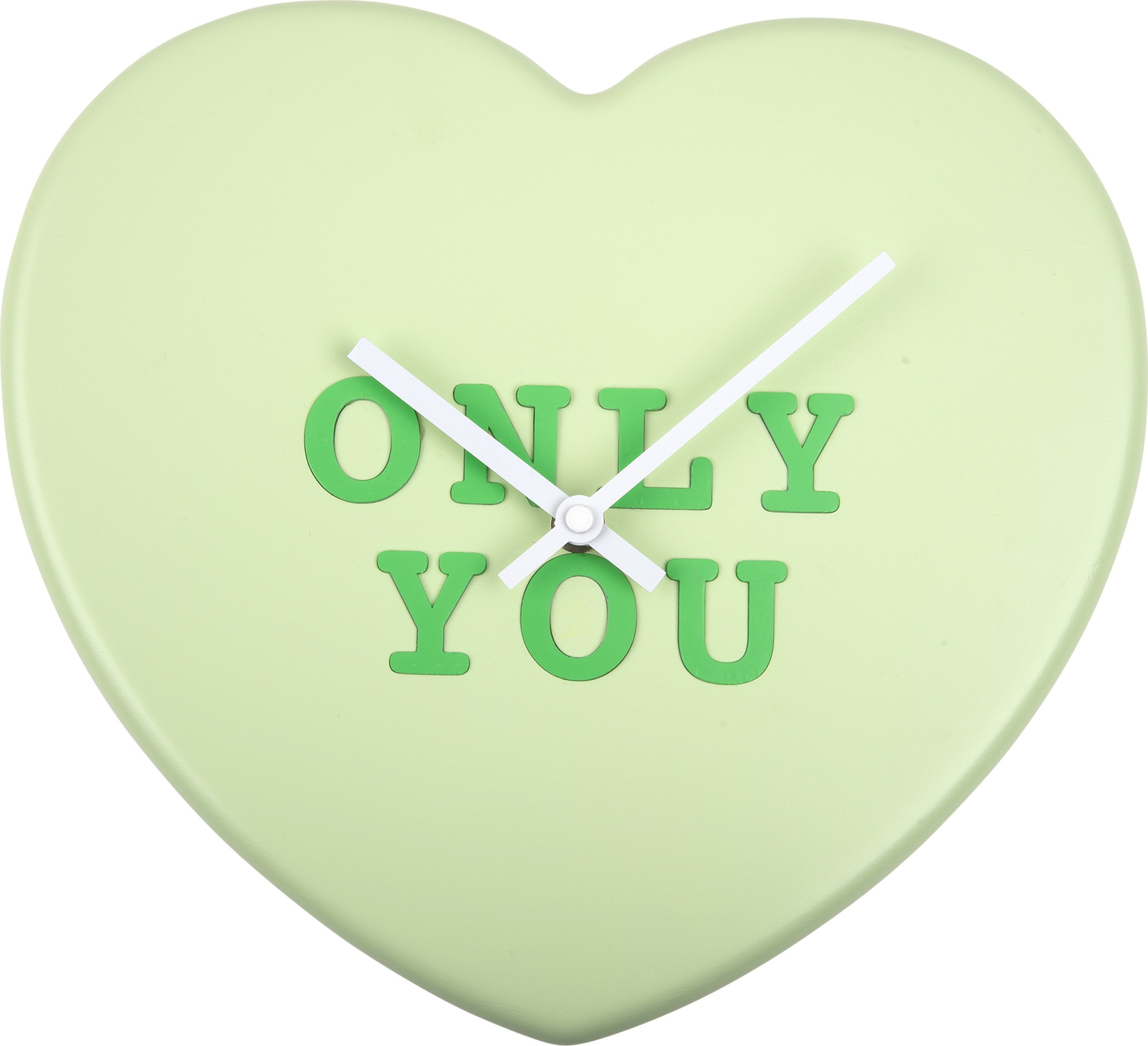 Zegar ścienny Heart Candy Only You jasnozielony