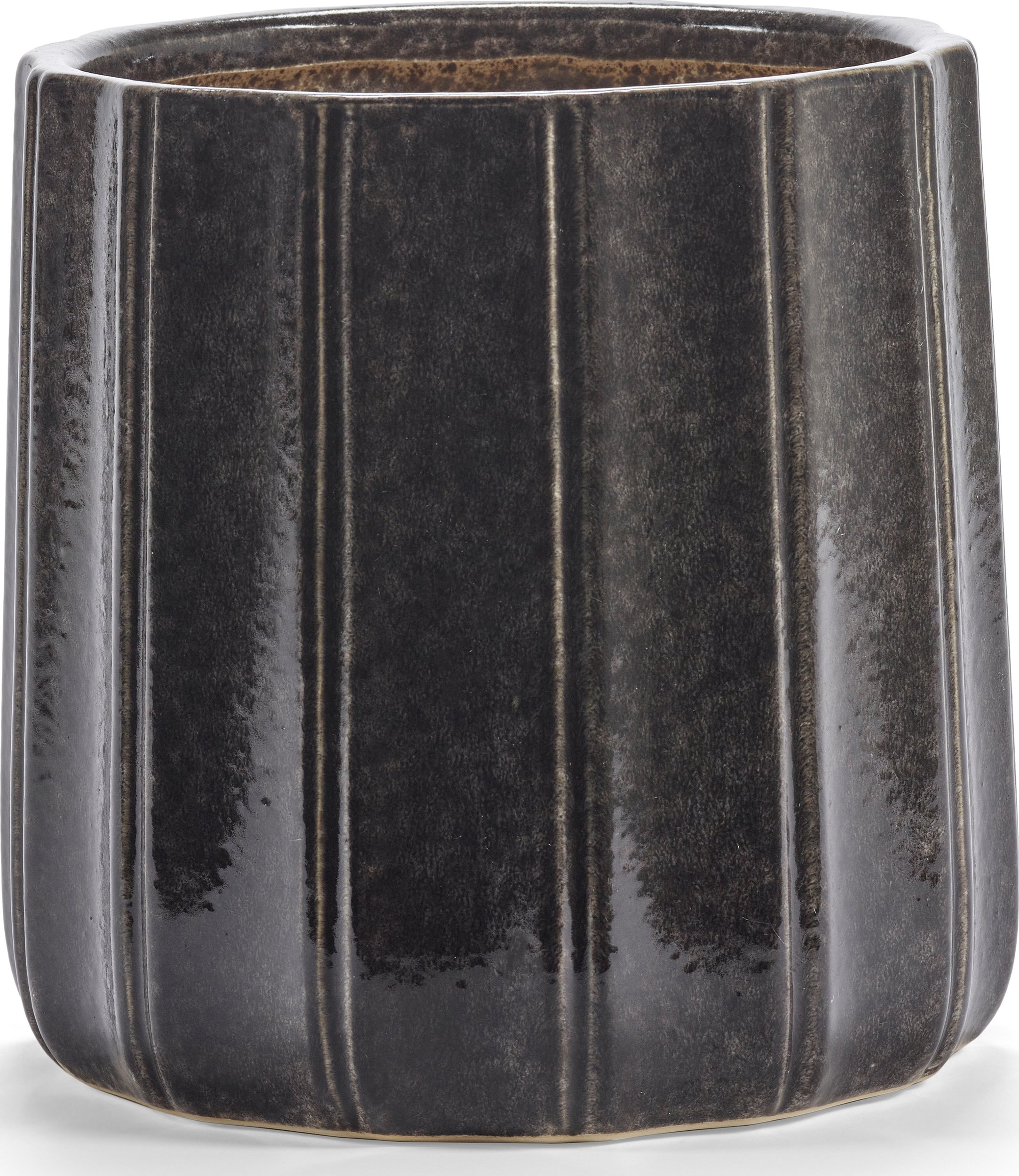 Osłonka na doniczkę Glazed Shades 27 cm brązowa