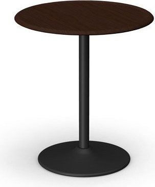 Stół Pipe okrągły noga czarna blat ciemny