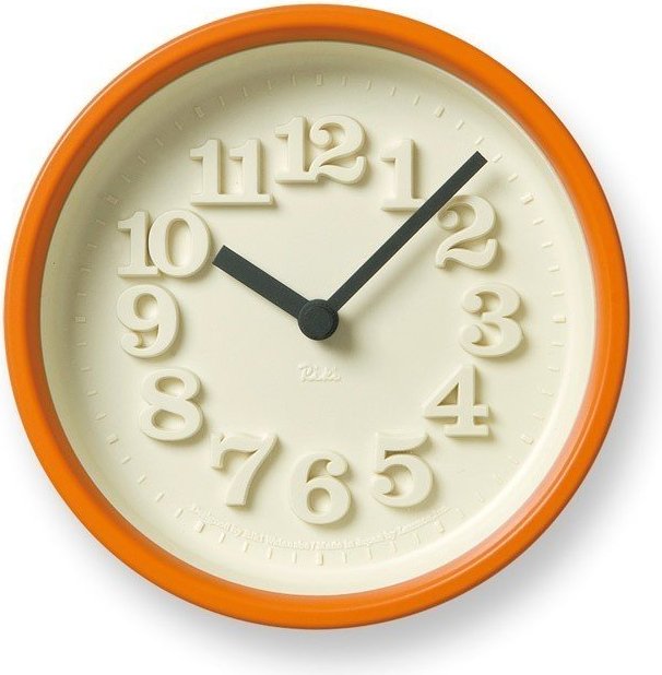 Zegar Chiisana Tokei pomarańczowy