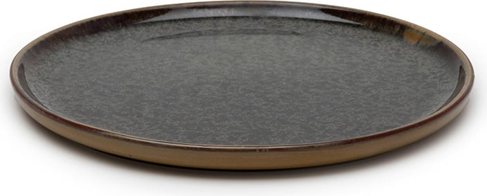 Talerz śniadaniowy Surface 21 cm czarno-szary