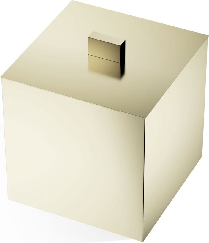 Pojemnik łazienkowy Century 13 x 13 cm złoty mat z pokrywką