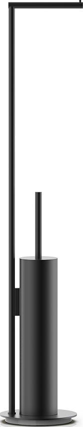 Stojak na papier toaletowy oraz szczotka do WC Mikado czarny mat