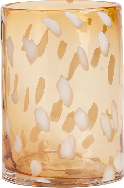 Wazon lub świecznik Jali 19 cm bursztynowy