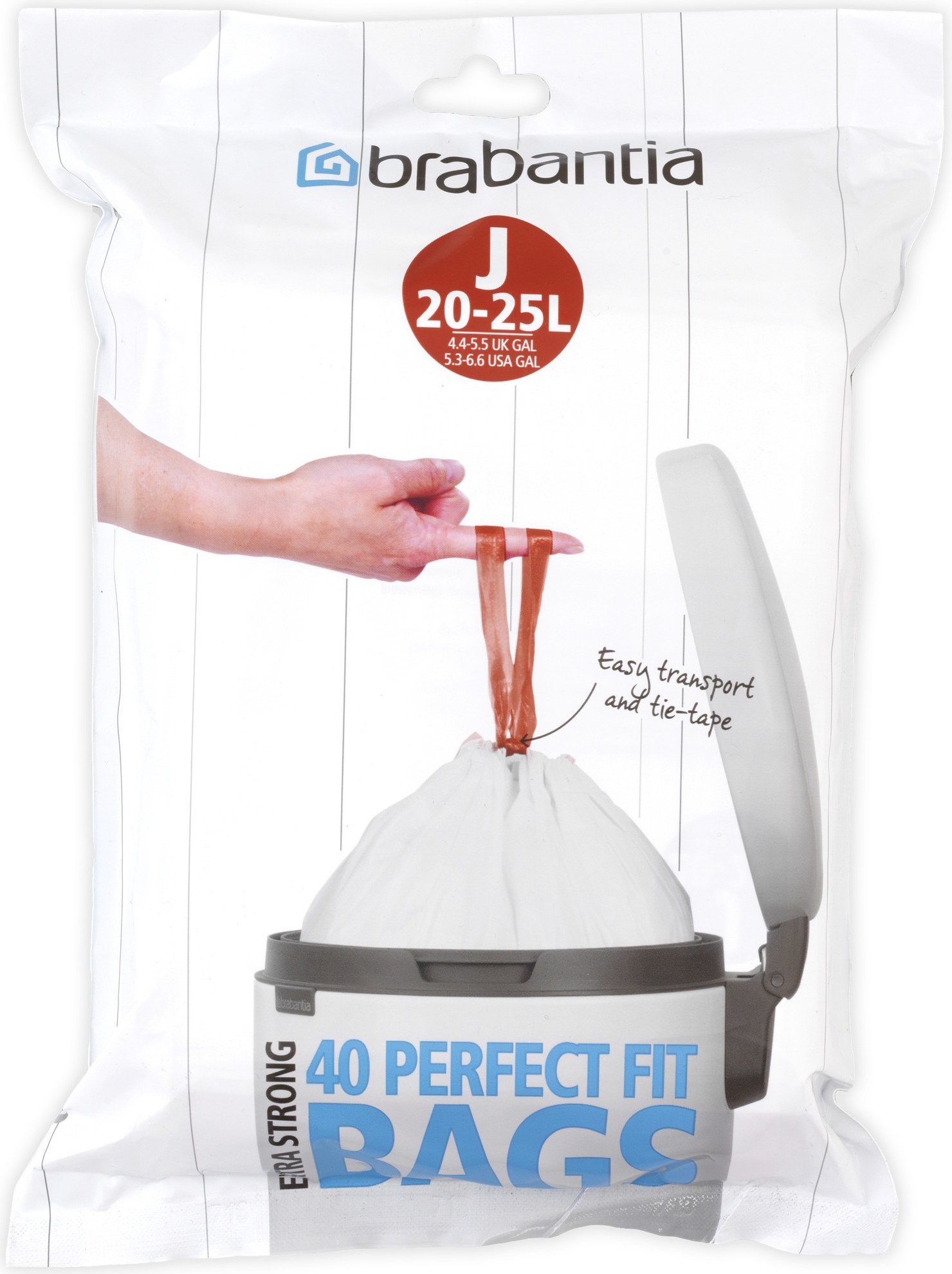 Worki na śmieci Brabantia rozmiar J 20-25 l 40 szt.