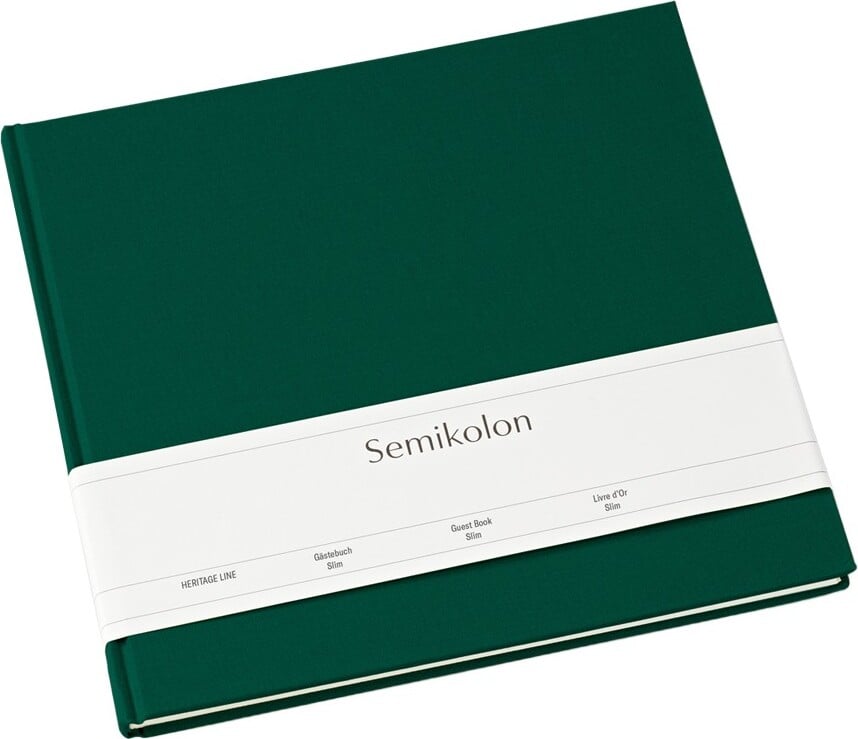 Księga gości Semikolon Slim ciemnozielona