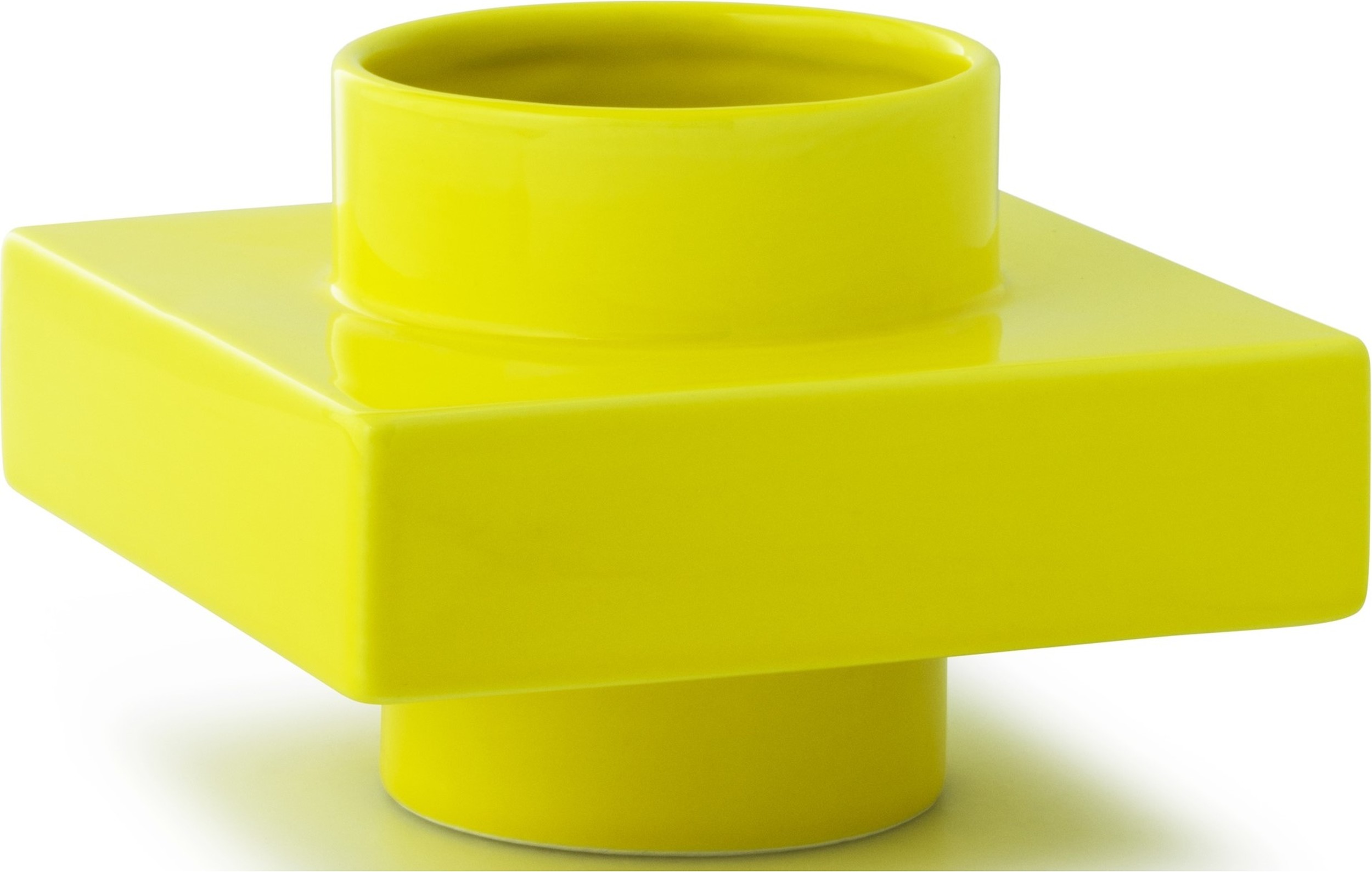 Element środkowy wazonu modułowego Deko Object S2 cytrynowy