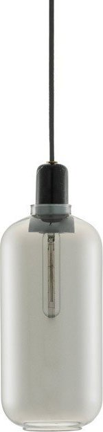 Lampa wisząca Amp podłużna czarny przydymiony