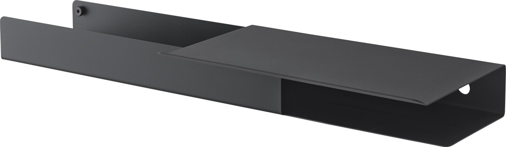 Półka ścienna Folded 62 x 5,4 cm czarna