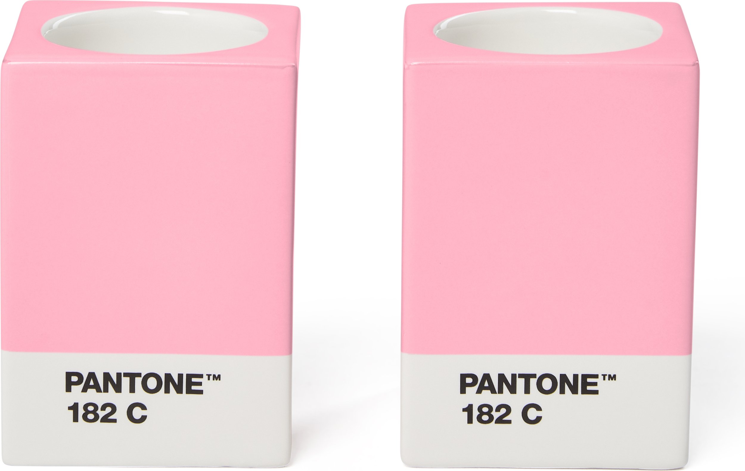 Świeczniki na klasyczne świece lub tealighty Pantone jasnoróżowe 2 szt.